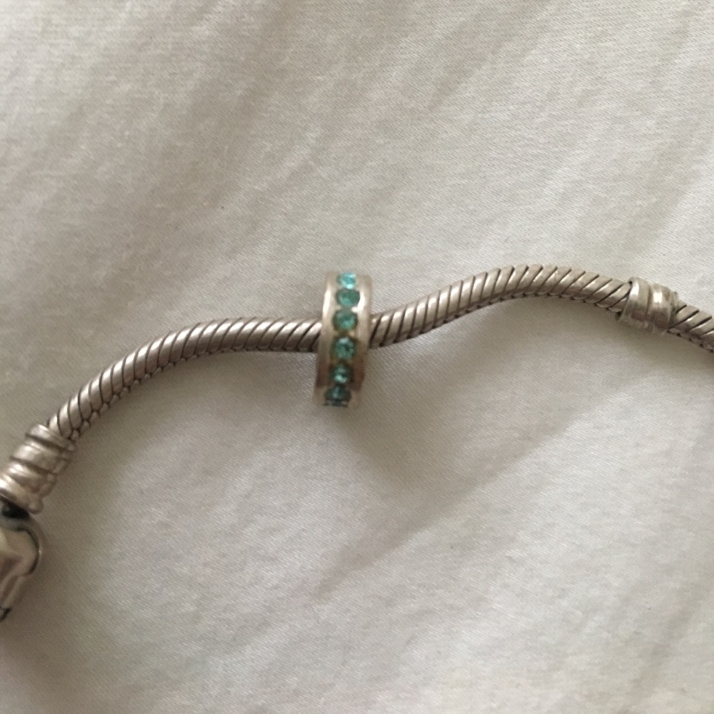 Turquoise stone band charm